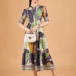 DressBerry Ethnic Motifs Print Fit & Flare Midi Dress image 5