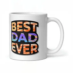 Mr UVD White & Blue Typography Printed Ceramic Matte Mug 350 ml image 2