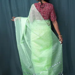 Unnati Silks Woven Design Sequinned Net Kota Saree image 2