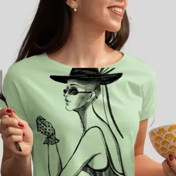 Tee Fusion Women Printed Slim Fit T-shirt-picture-31