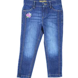 UNDER FOURTEEN ONLY Girls Slim Fit Mid-Rise Light Fade Jeans-picture-19