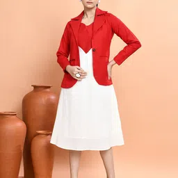 Vestajo Boutiqo Women Sweetheart Neck Heart shape A-Line Dress-picture-29