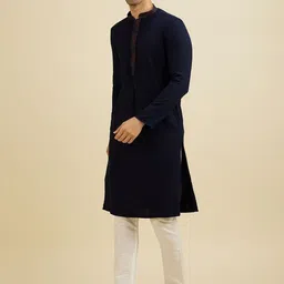 Manyavar Men Regular Kurta with Pyjamas image 3