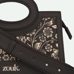 alt by zouk ZOUK Floral Printed Swagger Sling Bag image 4