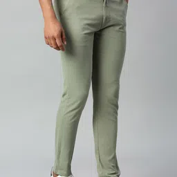 Dennis Lingo Men Tapered Fit Solid Regular Trousers image 2