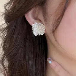 Adornity Women White Earrings image 4