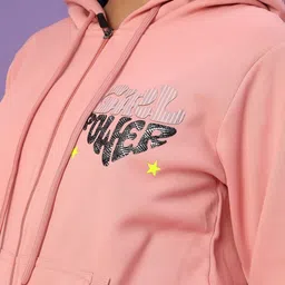 V-Mart Women Printed Hooded Sweatshirt image 3