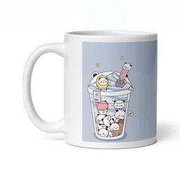 Mr UVD White & Blue Graphic Printed Ceramic Glossy Mugs 350 ml-picture-23