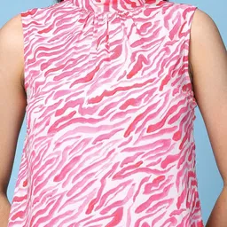 HERE&NOW Animal Print Crepe Top image 3