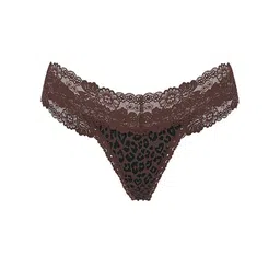 Victoria's Secret Wink Printed Lace-Trim Low Rise Thong Briefs image 2