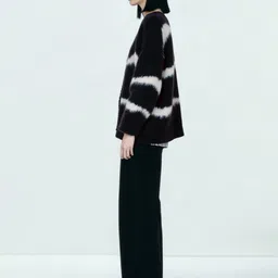 HERE&NOW Women Striped Printed Cardigan image 2