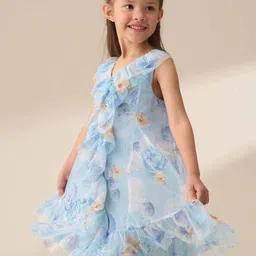 Angel & Rocket Lia Printed Frill Mesh A-Line Dress-image-40