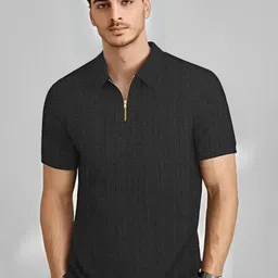 THE BEETEL HOUSE Striped Self Design Polo Collar T-shirt-picture-38