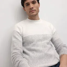 The Roadster Life Co. Colourblocked Round Neck Woolen Pullover-image-25