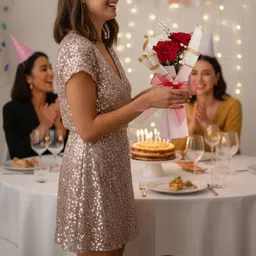 BARAKATH Red 1 Pieces Rose Artificial Flower image 4