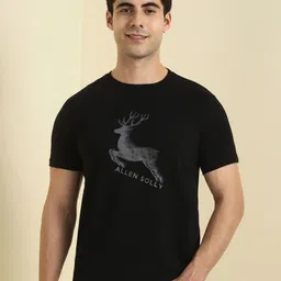 Allen Solly Men Graphic Printed Round Neck Slim Fit T-shirt image 1