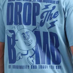 THE BEETEL HOUSE Men Bio Finish Typography Printed Round Neck Cotton Oversized T-shirt image 2