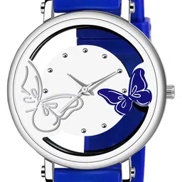 CSAMON Women Printed Dial & Straps Analogue Watch 601 Blue image 2