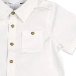 Ohmybebe Boys Organic Cotton Linen Shirt With Shorts image 2