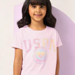 U.S. Polo Assn. Kids Girls Floral Printed Extended Sleeves T-shirt-picture-52