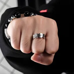 SUFFIRE Men Stainless Steel Adjustable Ring-image-0