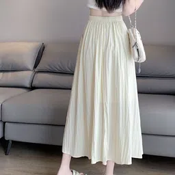 StyleCast Gathered Or Pleated Opaque Flared Midi Skirt image 3