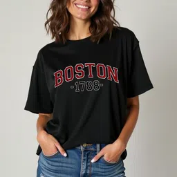 CLAFOUTIS Women Typography Printed T-shirt-image-64