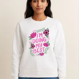 Anikmart Typography Printed Round Neck Long Sleeves Organic Cotton Pullover Sweatshirt-picture-14
