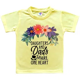 Cute Pals Kids-Unisex Yellow Cotton Tshirts-picture-32