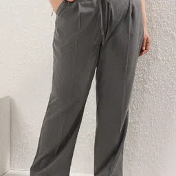 Trendyol Women Mid-Rise Pleated Trousers-picture-30