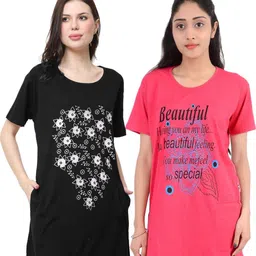 GLAMSYSTYLE Women Floral Printed Pockets 1 T-shirt image 3