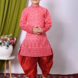 Cae Boys Ethnic Motifs Embroidered Regular Sequinned Kurta with Patiala-picture-30
