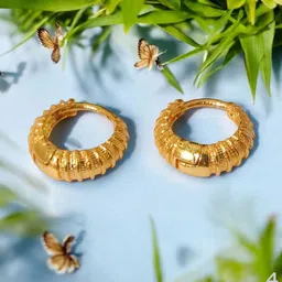 SHREE KRISHNA SHOPPING Unisex Gold-Plated Brass Earrings-picture-33