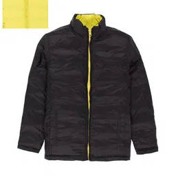 Status Quo Boys Stand Collar Solid Reversible Puffer Jacket-image-44