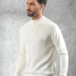 Crimsoune Club Men Cotton Front-Open Half Zipper Sweater-picture-24