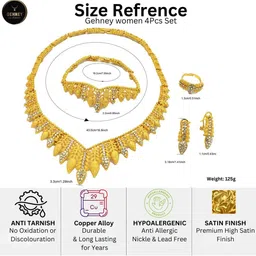 GEHNEY Joy of Jewels Gold-Plated Stainless Steel Necklace and Earrings image 3