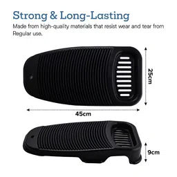 Aura Black 2 piece Solid Plastic Bath Accessories Set image 2