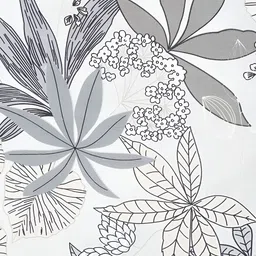 Arrabi 6-Pcs White & Grey Printed Diwan Set image 5