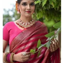 Moda Rapido Woven Design Zari Art Silk Handloom Banarasi Saree-image-86