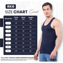 RKG Men Pack Of 7 Scoop Neck Sleeveless Cotton Gym Vests image 5