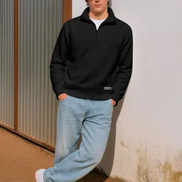 Moda Rapido Men High Neck Long Sleeves Sweatshirt-picture-35