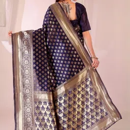 KALINI Floral Silk Banarasi Saree image 5