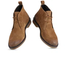 EZOK Men Leather Round Toe Winter Lace-Ups Boots image 5