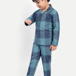 Clt.s Unisex Kids Checked Night suit image 4
