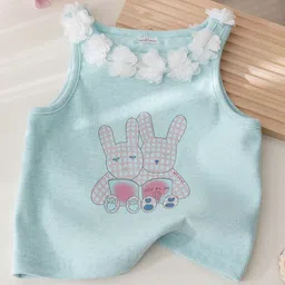 FOREVER FRIDAY Kids Girl's Graphic Printed Applique Cotton Top-picture-2
