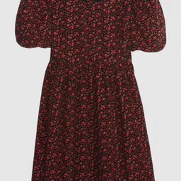 GAP Girls Floral Print Pure Cotton Gathered A-Line Dress-picture-8