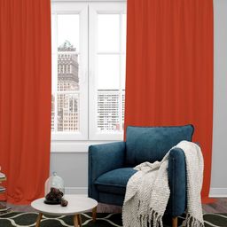 Parda Online Orange Set of 2 Black Out Window Curtain-picture-47
