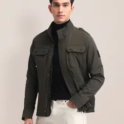 U.S. Polo Assn. Men Mock Collar Solid Casual Tailored Jacket image 3