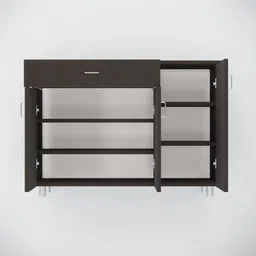 SPECIALITY PANELS Brown 3-Door Engineered Wood Cabinet image 5