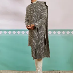 VASTRAMAY Embroidered Sherwani Set image 2